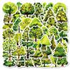 50Pcs Forest Stickers, Various Green Trees Stickers for Teens Boy Girls,Laptop Sticker Waterproof Luggage Skateboard Water Bottle Stickers Decal Bicycle Bumper Snowboard view 1
