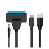 ACGTUY USB 3.0 2.0 SATA 3 Cable Sata to USB 3.0 Adapter Up to 6 Gbps Support 2.5 Inch External HDD SSD Hard Drive 22 Pin Sata III Cable(Dual USB3.0-A) view 3