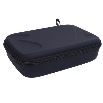 Keenso EVA Shockproof Storage Bag for Osmo Mobile 7 with Molded Interior Matte Artificial Leather Zippered Mesh Pocket for Accessories (Black)