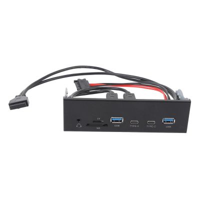 Bewinner 6 USB Front Panel Ports with 2 USB A and 2 Type C - 5Gbps High Speed Data Transfer for PC Transmission Bay Installation, GL3523 Controller for