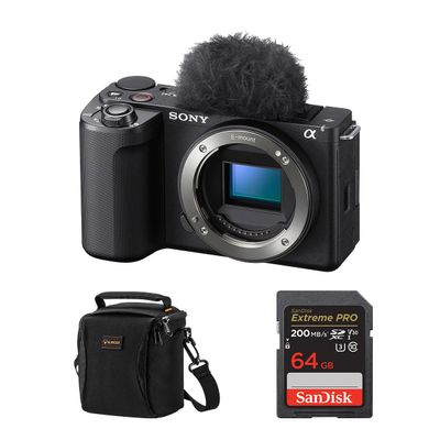 Alpha ZV-E10 II Mirrorless Camera Bundle with 64GB Memory Card, Shoulder Bag (Renewed)