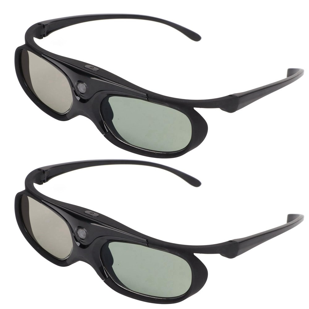 Akozon Akozon 2Pcs 144Hz 3D Active Shutter Glasses - DLP Link LCD Lens Compatible with DLP Projectors for Immersive 3D Viewing Experience