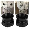1 Pair Polished Aluminium Alloy Nab Hub Adapter, 10in Opener, Sturdy Universal Loading Device for Studer, Akai, (Black) view 2