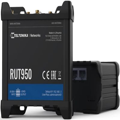 Teltonika RUT950K02400 Model RUT950 Industrial 4G LTE Wi-Fi WAN Cellular Router for Verizon, Automatic Switch to Available Backup Connection; Wireless Access Point with Hotspot Functionality (Renewed)