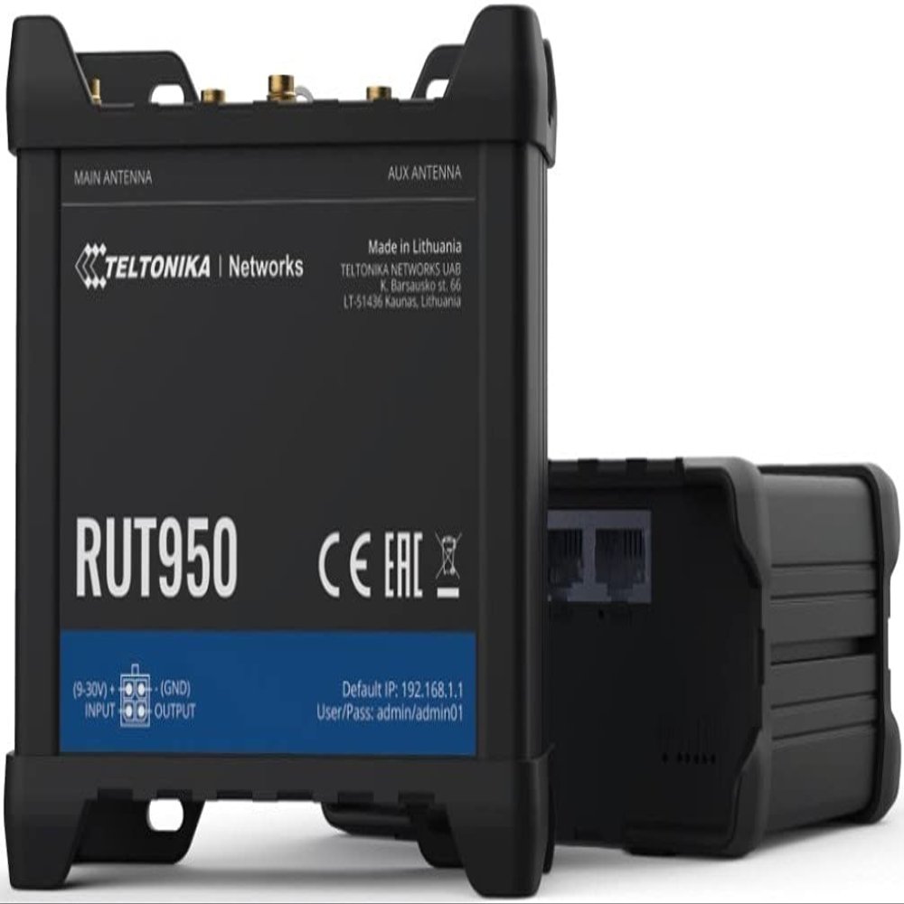 Teltonika RUT950K02400 Model RUT950 Industrial 4G LTE Wi-Fi WAN Cellular Router for Verizon, Automatic Switch to Available Backup Connection; Wireless Access Point with Hotspot Functionality (Renewed)