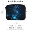 13-14inch Laptop Sleeve Laptop Protective Case Blue DNA Structure Durable Computer Carrying Bag for IPad, Documents view 2