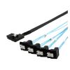 1.0M Right Angle MI NI S*A*S HD 36 Pin 8087 Splitter Cable with 4 SATA 7Pin Female 90 Degree Data Cable view 2