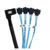 1.0M Right Angle MI NI S*A*S HD 36 Pin 8087 Splitter Cable with 4 SATA 7Pin Female 90 Degree Data Cable view 3
