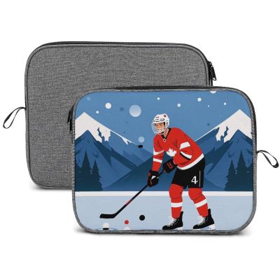 13-14inch Laptop Sleeve Laptop Protective Case Ice Hockey Player Durable Computer Carrying Bag for IPad, Documents