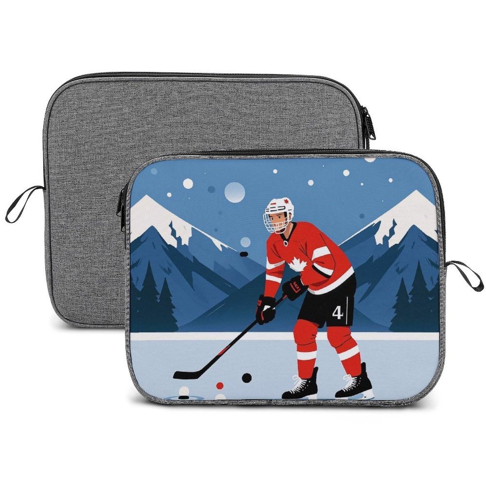 13-14inch Laptop Sleeve Laptop Protective Case Ice Hockey Player Durable Computer Carrying Bag for IPad, Documents