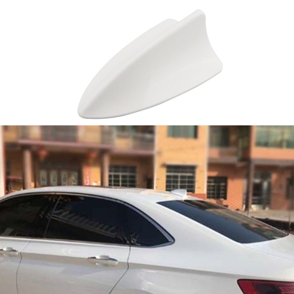 Car Roof Shark Fin Antenna, Compatible with MINI JCW PACEMAN BEACHCOMBER, Adhesive Waterproof Vehicle Exterior Decor Accessories Stickers,White