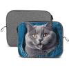 13-14inch Laptop Sleeve Laptop Protective Case Blue Cat Durable Computer Carrying Bag for IPad, Documents view 1