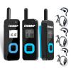 ELIDAIP T-M1 Super Mini Walkie Talkies with Headsets Portable Two Way Radio for Adults, Long Range Walkie Talkie for Hotel, Outdoor Sport, Restaurants, Hospital,Supermarket,Hiking,Camping, 3 Pack view 1