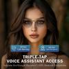 Smart Glasses for Women, Polarized Sunglasses with Color Changing Lenses, IP65 Waterproof, Touch Control, Hands Free Calling, Transparent Stylish Frame Bluetooth Glasses Compatible with Android & IOS view 3