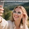 Smart Glasses for Women, Polarized Sunglasses with Color Changing Lenses, IP65 Waterproof, Touch Control, Hands Free Calling, Transparent Stylish Frame Bluetooth Glasses Compatible with Android & IOS view 4