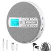M-Amazup CD Player Portable, Rechargeable Portable CD Player with Dual Speakers and Anti Skip,CD,USB,AUX,LCD Display,Sensitive Button,5 EQ,A-B Repeat,10 Speeds for Home Car Fabric White view 1