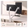 HBDQOMRV Dual-Screen Monitor Stand arm T6-2W Desktop Computer Universal Rotating Base Screen Support Frame Load-Bearing 7KG view 2