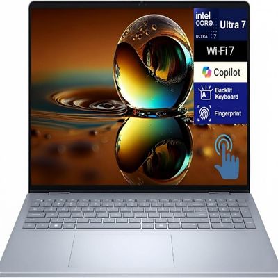 Dell 16 Plus AI Business 2-in-1 Laptop 16.0" Touch FHD+ Display (Intel Ultra 7-256V(>i9-13900H), 16GB LPDDR5X, 1TB SSD, Backlit KB, FP, WiFi 7, Win11H)