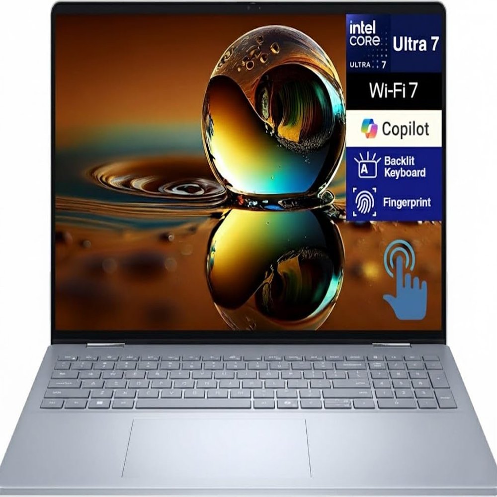 Dell 16 Plus AI Business 2-in-1 Laptop 16.0" Touch FHD+ Display (Intel Ultra 7-256V(>i9-13900H), 16GB LPDDR5X, 1TB SSD, Backlit KB, FP, WiFi 7, Win11H)