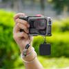 CYAYLM Metal Quick Release Grip Mount for Action Cameras - Ergonomic Vlogging Handle Compatible with 360 Cameras, Street Photography Cage with Comfortable Handheld Design view 3