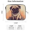 13-14 Inch Computer Cover Laptop Sleeve Case Pug Cartoon Laptop Carrying Bag for Men Women view 2