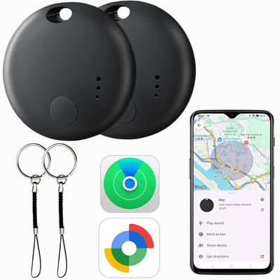 Air Tracker Tags for Android or iOS,Dual System Smart Tags,Keys Finder and Item Locator for Keys,Smart Tracking Tag,Compatible with iOS Find My or Google Find Hub App,Luggage,Backpack,Bags and More