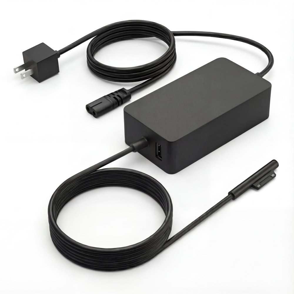 127W Book 3 Charger Compatible with Microsoft Surface Laptop Studio 3 2 1,Surface Book 3 2 1, Surface Go/Pro/Laptop Power Adapter with LED Light, Automatic Magnetic Plug