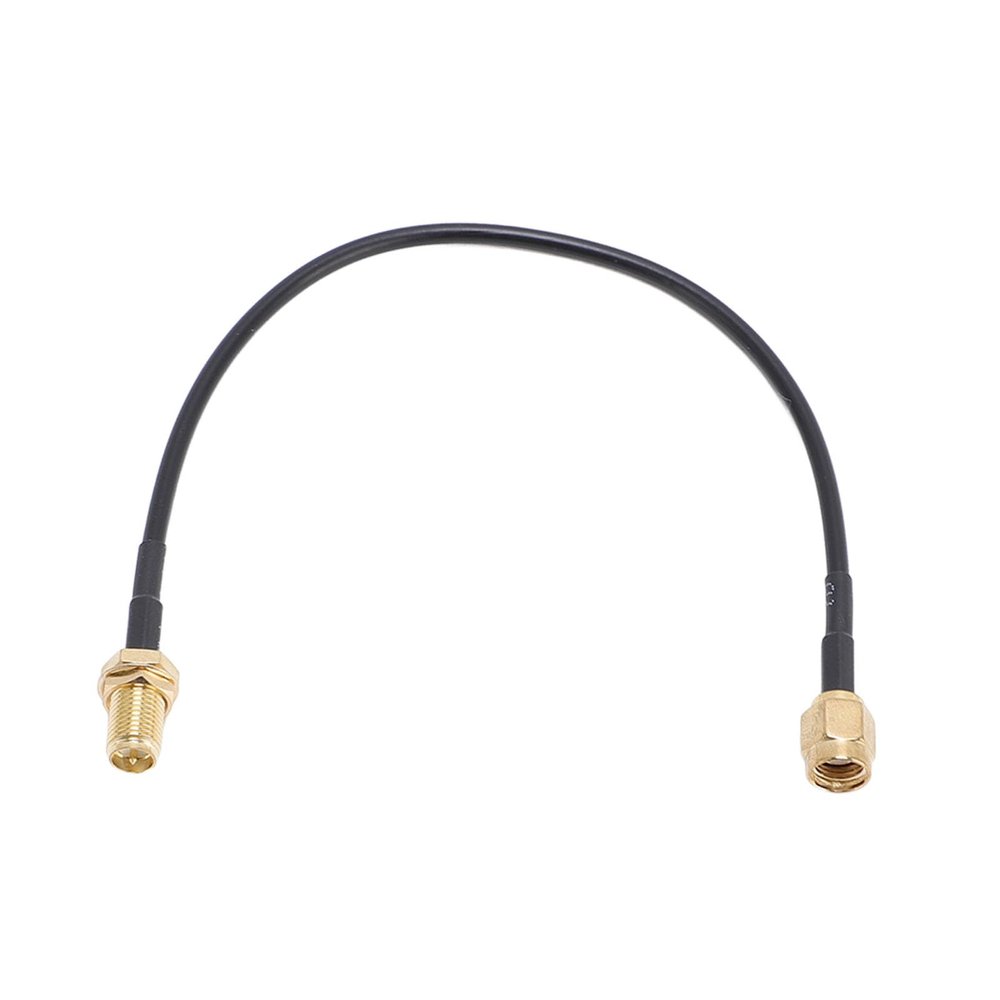 VBESTLIFE SMA Male to SMA Female Bulkhead Mount RG174 Antenna Extension Cable, Brass Plated Gold, 15cm/5.9in
