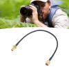 VBESTLIFE SMA Male to SMA Female Bulkhead Mount RG174 Antenna Extension Cable, Brass Plated Gold, 15cm/5.9in view 2