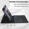 JKSML for iPad(A16) 11th/10th Generation Case with Keyboard (11/10.9 inch) 2025/2022, 7 Color Backlight Detachable Bluetooth Cover with Trackpad, Flip Stand Case Thin with Pencil Holder, Black view 3