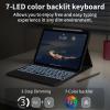 JKSML for iPad(A16) 11th/10th Generation Case with Keyboard (11/10.9 inch) 2025/2022, 7 Color Backlight Detachable Bluetooth Cover with Trackpad, Flip Stand Case Thin with Pencil Holder, Black view 4