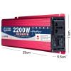 Pure Sine Wave Inverter 1600W 2200W 3000W Power Inverters Dc 12V/24V/48V/60V to Ac 110V/220V LCD Digital Display Power Converter with Triple Ac Outlets for Travel/Camping 1600W-60Vto110V(48vto220v,300 view 3