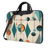 14 Inch Laptop Shoulder Bag For Men Women,Waterproof Briefcase Messenger Bag Mid Century Geometric Laptop Sleeve Bag W/Strap Handle view 1