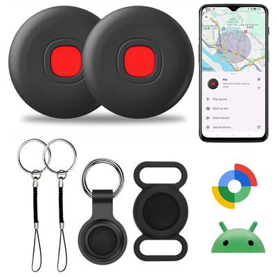 Android Air Tracker Tag-2Pack,Bluetooth Smart Tags for Android,IP68 Waterproof Smart Tags,Key Finder Works with Google Find Hub App (Android Only),Item Locator for Key,Wallet.Luggage.Bags