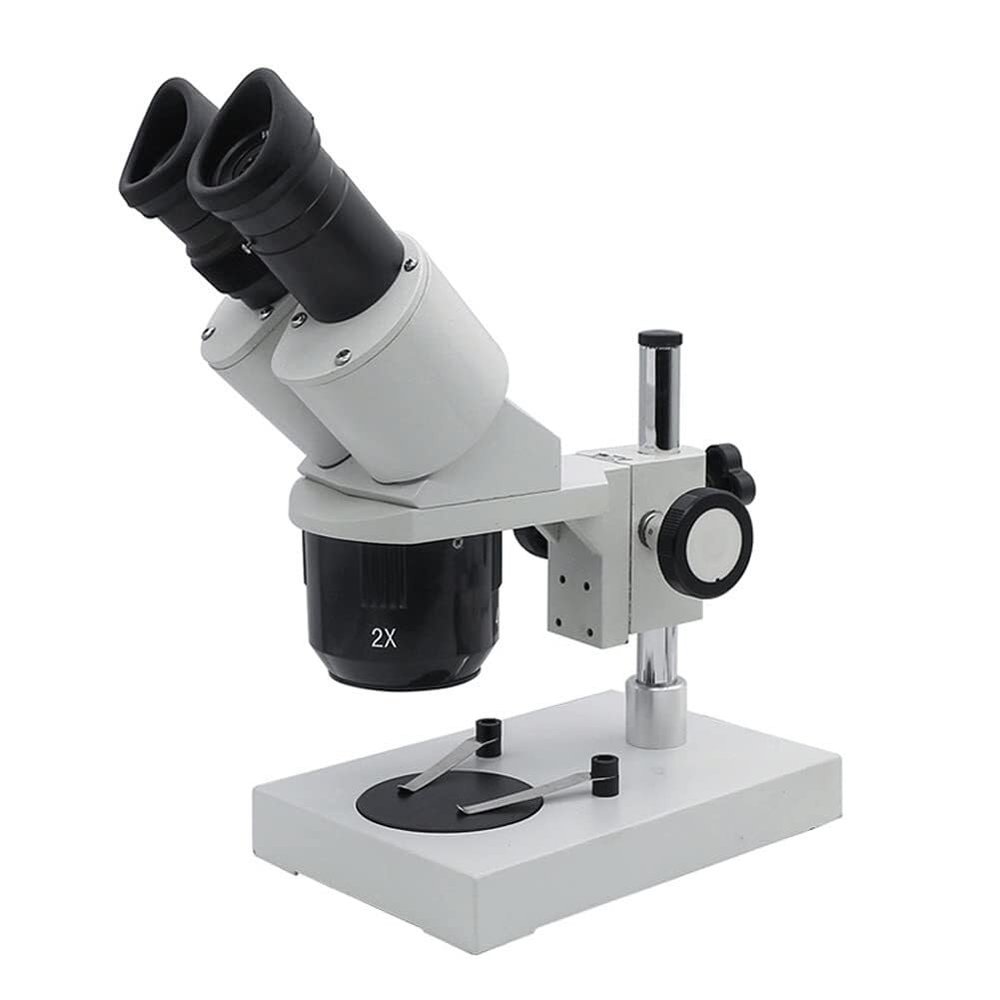 10X-40X Binocular Stereo Microscope with Fluorescence Ring Light, Illuminated Industrial for Watch Repair, PCB Inspection, and Educational Use