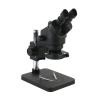 7-45X Trinocular Stereo Microscope, 0.5X/1X/2X Auxiliary Objective, 56 LED Ring Light, Small Bracket, 35X-225X Magnification, Perfect for PCB Soldering & Outside Use view 1