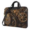 13 Inch Laptop Shoulder Bag For Men Women,Waterproof Briefcase Messenger Bag Cool Steampunk Gears Laptop Sleeve Bag W/Strap Handle view 1