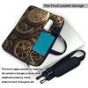 13 Inch Laptop Shoulder Bag For Men Women,Waterproof Briefcase Messenger Bag Cool Steampunk Gears Laptop Sleeve Bag W/Strap Handle view 4