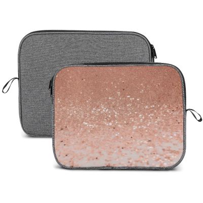 13-14 Inch Computer Cover Laptop Sleeve Case Rose Faux Glitter Laptop Carrying Bag for Men Women