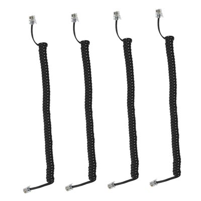 SHINEOFI 4pcs Coiled Telephone Cord Stretchable Phone Cable for Use Compatibility Durable Design Flexible Spring Wire for Easy Storage