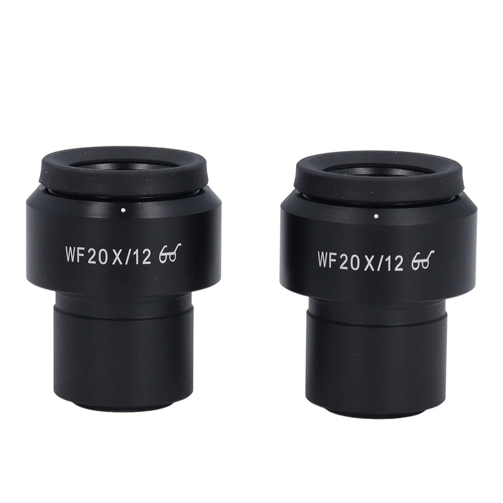 2 Pcs KP WF20X A Microscope Eyepiece, 20X Magnification, Widefield Adjustable Diopter, 30mm Mounting Interface, Optical Lens for Clear Imaging