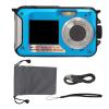 Vomeko 2.7K 48MP Underwater Camera 0FT Dual Screen Digital Camera with 16X Zoom Includes 32GB Card & Floating Strap for Snorkeling Travel (Blue) view 1