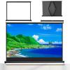 30/40/50 inch Portable Floor Standing Projection Screen, 4:3/16:9 Pull Up Retractable Movies Screen, Table Top Projector Screen for Presentation Education Outdoor Indoor Public Display(16:9,50") view 1
