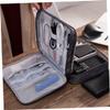 SHINEOFI Layers Electronics Organizer Case Portable Storage Bag for Cables Chargers Power Banks Accessories Travel Friendly Handbag for Devices Grey view 3