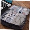 SHINEOFI Layers Electronics Organizer Case Portable Storage Bag for Cables Chargers Power Banks Accessories Travel Friendly Handbag for Devices Grey view 4
