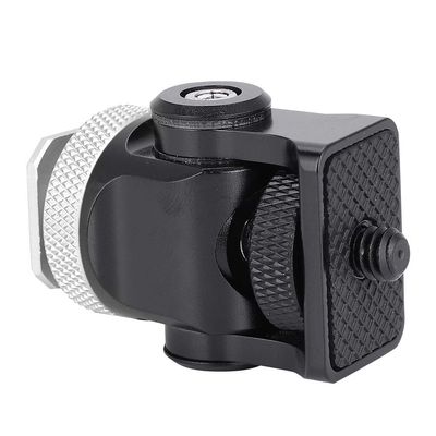 aqxreight Hot Shoe Mount Flash Mic Holder 4in Screw Camera Holders Stand Bracket Bracket Made High Qu Hot Shoe Mount Flash Adapter Stand (Black Silver)