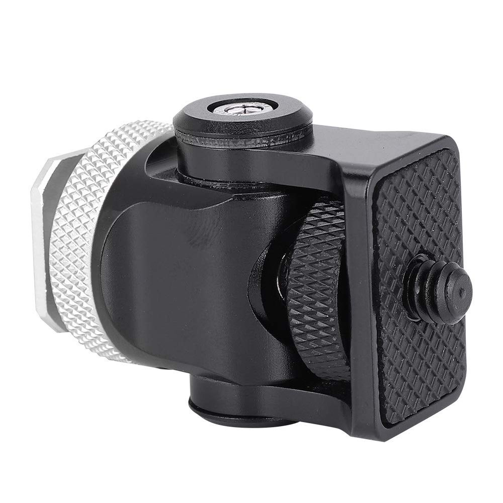 aqxreight Hot Shoe Mount Flash Mic Holder 4in Screw Camera Holders Stand Bracket Bracket Made High Qu Hot Shoe Mount Flash Adapter Stand (Black Silver)