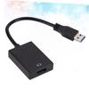 Homoyoyo USB 3.0 to Video Adapter Cable 1080P for PC Laptop Projector High-Speed Converter (Black) view 2