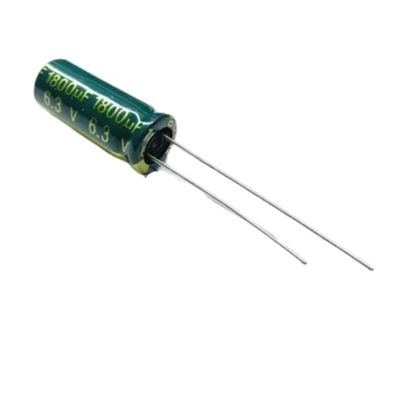 100PCS/SET 6.3V 1800UF Aluminum Electrolytic Capacitors 1800UF/6.3V 8X16MM 8X20MM 105C