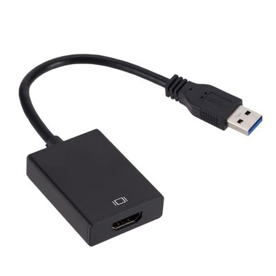 VILLCASE USB to Adapter Converter for PC and Laptop No Driver Required Supports Function for Projectors and Monitors Black